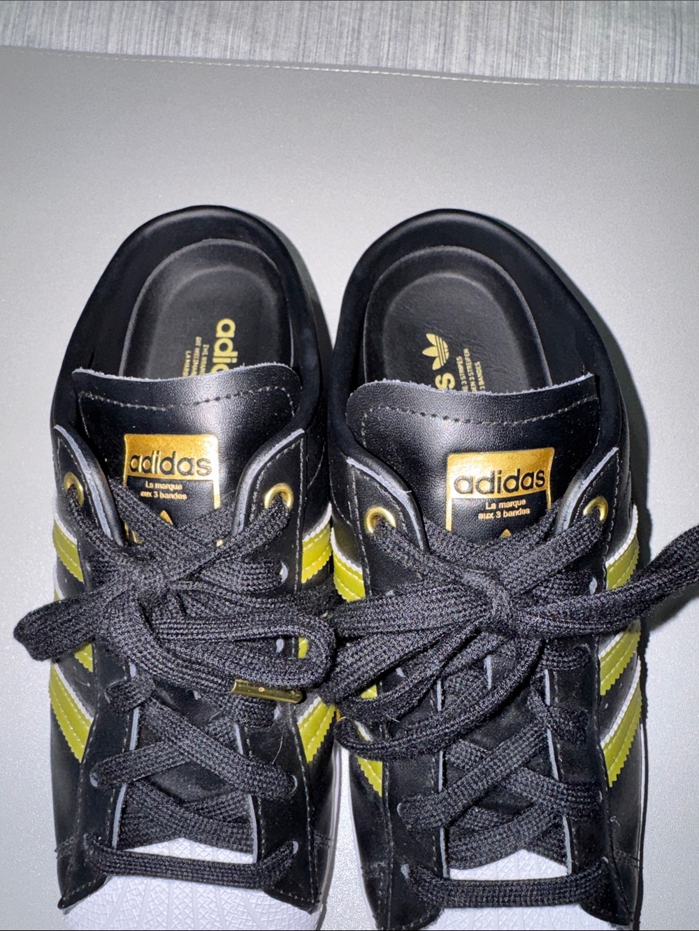 Adidas Superstar Mule "Black Gold Metallic" FZ2268 [6.5 Women’s] - Picture 6 of 9